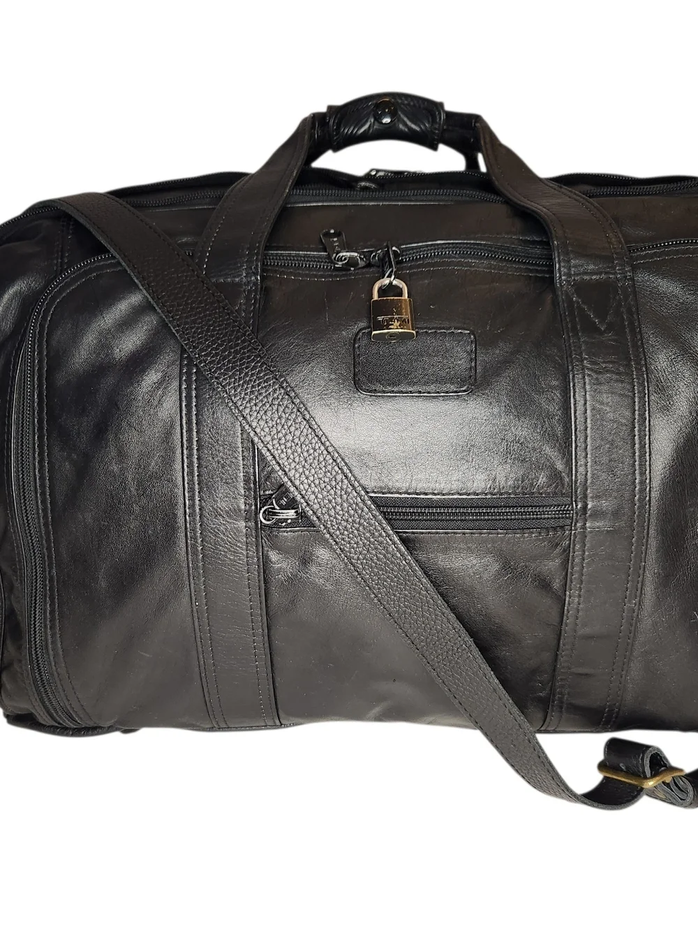 VTG TUMI COLOMBIAN DUAL EXPANDABLE NAPA LEATHER BRIEFCASE CARRYon BAG BLACK